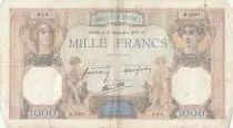 France 1000 Francs Ceres and Mercury - 21-09-1939 - Serial D.7950
