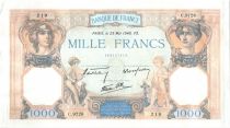 France 1000 Francs Ceres and Mercury - 23-05-1940 Serial C.9726-219