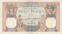 France 1000 Francs Ceres and Mercury - 25-02-1932 - Serial L.1773
