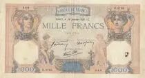 France 1000 Francs Ceres and Mercury - 26-01-1939 - Serial N.5756