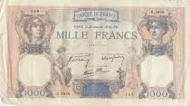 France 1000 Francs Ceres and Mercury - 26-01-1939- Serial H.5838