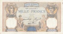 France 1000 Francs Ceres and Mercury - 26-08-1937 - Serial S.3021