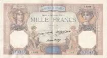 France 1000 Francs Ceres and Mercury - 28/07/1932 - Serial J.2031