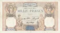France 1000 Francs Ceres and Mercury - 29-04-1937 - Serial H.2828