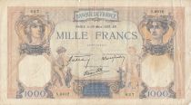France 1000 Francs Ceres and Mercury - 30-03-1939 - Serial S.6912