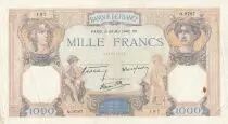 France 1000 Francs Ceres and Mercury - 30-05-1940 - Serial Q.9787