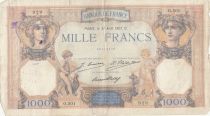 France 1000 Francs Ceres and Mercury - 31-08-1927 - Serial O.501