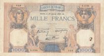 France 1000 Francs Cérès et Mercure - 26-01-1939 - Série N.5756