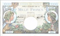 France 1000 Francs Commerce and Industry - 19-12-1940 Serial D.1314