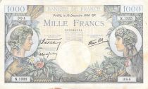 France 1000 Francs Commerce and Industry - 19-12-1940 Serial N.1335 - VF