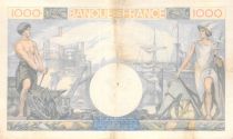 France 1000 Francs Commerce and Industry - 24-10-1940 Serial W.414 - VF+