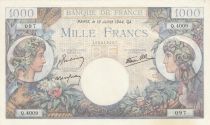 France 1000 Francs Commerce et Industrie - 13-07-1944 - Série Q.4009 - SPL