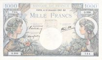 France 1000 Francs Commerce et Industrie - 19-12-1940 Série O.986 - TTB+