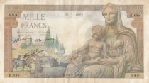 France 1000 Francs Déesse Déméter - 20-06-1942 Série K.686