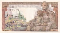 France 1000 Francs Demeter - 07-01-1943 - Serial M.2989 - UNC