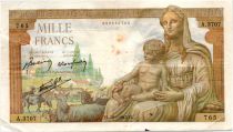 France 1000 Francs Demeter - 28-01-1943 Serial A.3707