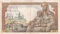 France 1000 Francs Goddess Demeter  - 07-01-1943 - Serial L.2793
