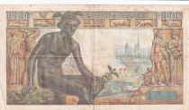 France 1000 Francs Goddess Demeter  - 07-01-1943 - Serial L.2793