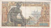 France 1000 Francs Goddess Demeter - 05.11.1942 - Serial X.1736