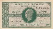 France 1000 Francs Marian - Central Treasury 1945 - Serial 72A