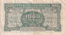 France 1000 Francs Marianne - 1945 Letter D- Serial 64 D - VF - P.107