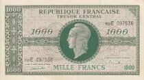 France 1000 Francs Marianne - 1945 Letter E- Serial 89 E -  XF