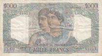 France 1000 Francs Minerva and Hercules - 02-03-1950 - Serial L.633