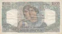 France 1000 Francs Minerva and Hercules - 02-03-1950 - Serial L.633