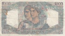 France 1000 Francs Minerva and Hercules - 02-12-1948 - Serial T.513