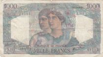 France 1000 Francs Minerva and Hercules - 03-10-1946 - Serial Z.341