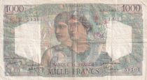 France 1000 Francs Minerva and Hercules - 03-11-1949 - Serial T.611 - F.41.29