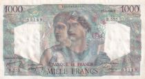 France 1000 Francs Minerva and Hercules - 07-04-1949 - Serial R.555 n°65149 - AU