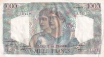 France 1000 Francs Minerva and Hercules - 07-04-1949 - Serial R.555 n°65429 - AU