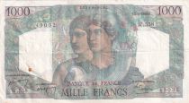 France 1000 Francs Minerva and Hercules - 07-04-1949 - Serial W.558 - VF
