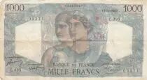 France 1000 Francs Minerva and Hercules - 11-03-1948 - Serial C.395