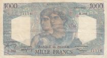 France 1000 Francs Minerva and Hercules - 11-03-1948 - Serial H.386