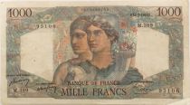 France 1000 Francs Minerva and Hercules - 11-03-1948 Serial M.389 - F+