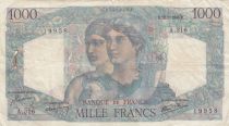France 1000 Francs Minerva and Hercules - 12-09-1946 - Serial A.316