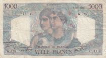 France 1000 Francs Minerva and Hercules - 12-09-1946 - Serial W.325