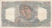 France 1000 Francs Minerva and Hercules - 15-07-1948 - Serial O.457