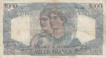 France 1000 Francs Minerva and Hercules - 17-01-1946 - Serial U.179