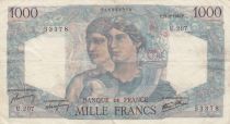 France 1000 Francs Minerva and Hercules - 21-02-1946 - Serial U.207