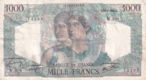 France 1000 Francs Minerva and Hercules - 21-02-1946 - Serial W.208 - VF