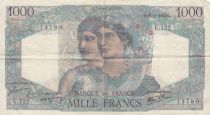 France 1000 Francs Minerva and Hercules - 22-11-1945 - Serial U.122