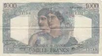 France 1000 Francs Minerva and Hercules - 22-11-1945 - Serial U.122