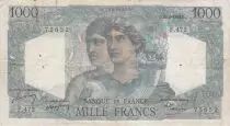 France 1000 Francs Minerva and Hercules - 26-08-1948 Serial F.472 - F to VF
