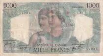 France 1000 Francs Minerva and Hercules - 28-06-1945 - Serial C.61 - F.41.05
