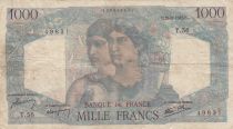 France 1000 Francs Minerva and Hercules - 28-06-1945 - Serial T.56