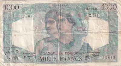 France 1000 Francs Minerve et Hercule - 11-07-1946 - S�rie X.293 - F.41.15