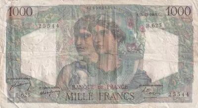 France 1000 Francs Minerve et Hercule - 15-12-1949 - S�rie B.625 - F.41.30